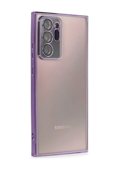 Samsung Galaxy Note 20 Ultra Uyumlu Kılıf Lensli Silikon - Mor