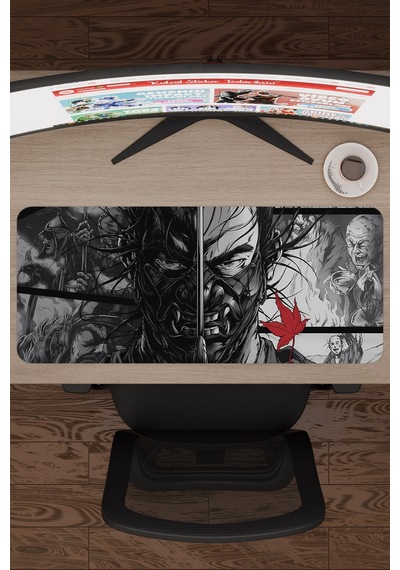 Ghost Of Tsushima Kaymaz Dikişli Kauçuk Oyuncu Mousepad V4 - 70x30 Xl Gaming Mouse Pad Fare Altlığı