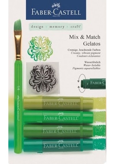 Faber Castell Gelatos Mum Boya Yeşil Tonları 4 Renk