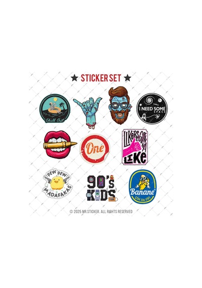 Bdls15 Küçük Boy 10lu Sticker Seti