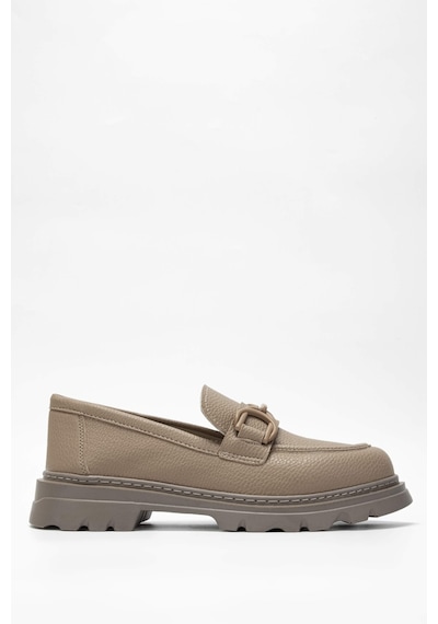 Tamer Tanca Kadın Vegan Bej Loafer Ayakkabı 817 2397 Bn Ayk Sk23/24 Vızon Fltr Vizon