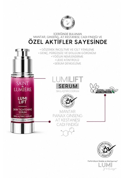 Saint De Lumiere Lumılıft Gözenek Siyah Nokta Ve Yaşlanma Karşıtı Dolgunlaştırıcı Serum 30 ML