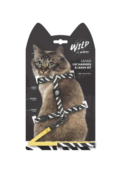 M-pets Wild Safari Kedi Göğüs Tasması Set