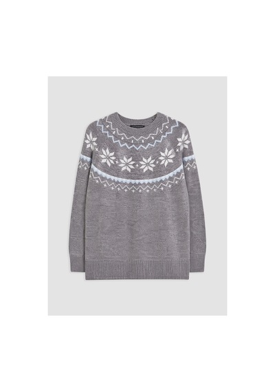 LC Waikiki Alıta Cıty Farkıyla Lcw Modest Gri Triko Desenli Oval Yaka Kadın Kazak Gri - 931687395 Gri LC Waikiki Alıta Cıty Farkıyla Lcw Modest Gri Triko Desenli Oval Yaka Kadın Kazak Gri - 931687395 Gri