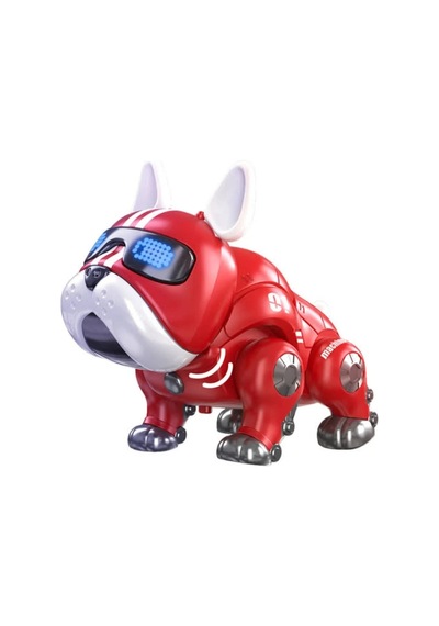 Robot Köpek Sesli Işıklı Ve Yürüyen Akıllı Köpek Oyuncak - Kırmızı