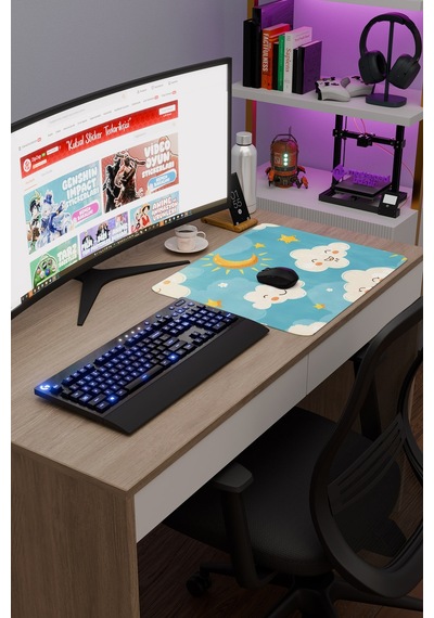 Çocuk Kaymaz Dikişli Kauçuk Oyuncu Mousepad V5 - 48x40 Xl Gaming Mouse Pad Fare Altlığı