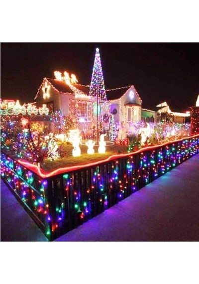 Robeve 10 Metre 100 Ledli Rgb Renk Fişli Led Işık Dekor Yılbaşı Ağacı Işığı Organizasyon Led Işık Rgb
