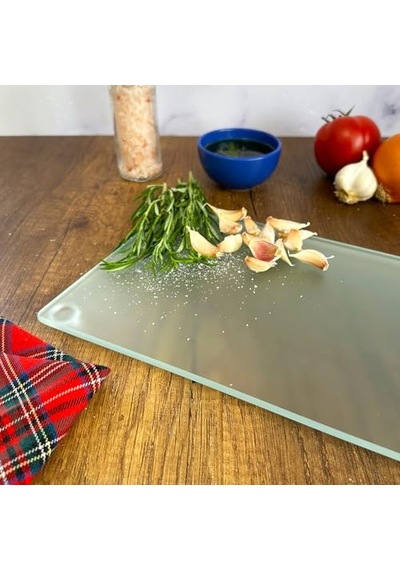 Cam Kesme Tahtası - Cam Kesme Tablası Satina Mat Cam, 17cm X 29cm Diğer