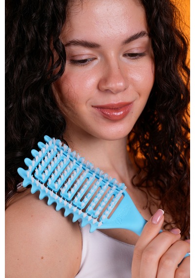 Proco Beauty Proco Beauty Pro Curlybrush - Mavi - Kıvırcık Saçlar İçin Bukle Belirginleştirici Saç Fırçası
