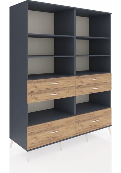 Kronos Gardrop 8 Raflı 6 Çekmeceli 176x59x221 Antrasit-antrasit/çam Antrasit/çam Kronos Gardrop 8 Raflı 6 Çekmeceli 176x59x221 Antrasit-antrasit/çam Antrasit/çam
