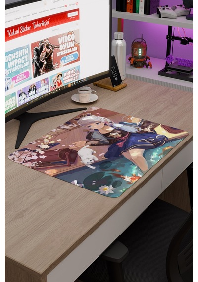 Ayaka Genshin Impact Anime Gacha V4 - 48x40 Xl Gaming Mouse Pad Fare Altlığı