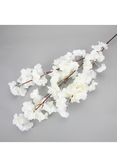 Yapay Çiçek Bahar Dalı Japon Kiraz Çiçeği 90 Cm Beyaz