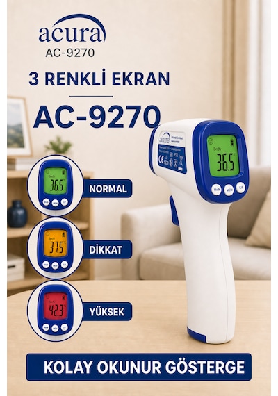 Acura Ac-9270 Yeni Tasarım Fda Onaylı, Alman Sensörlü Temassız Ateş Ölçer