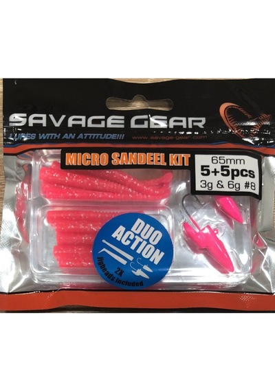 Savage Gear Lrf Micro Sandeel Kit 12 Adet(1+1.5+5) Suni Yem Pink (375199141)