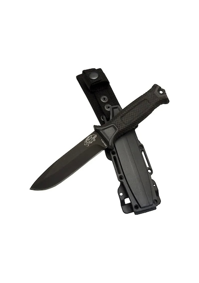 Tiger Tactical Htm 1041 A Siyah / Survival 27cm - Kauçuk Sap, Kılıflı, Kutulu
