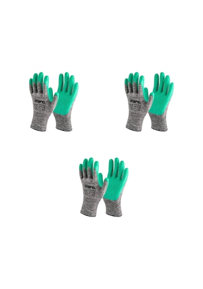 Mafel Mf-80 Camcı Yeşil Lateks İş Güvenlik Eldiven - 10/xl - 3 Çift - Paket