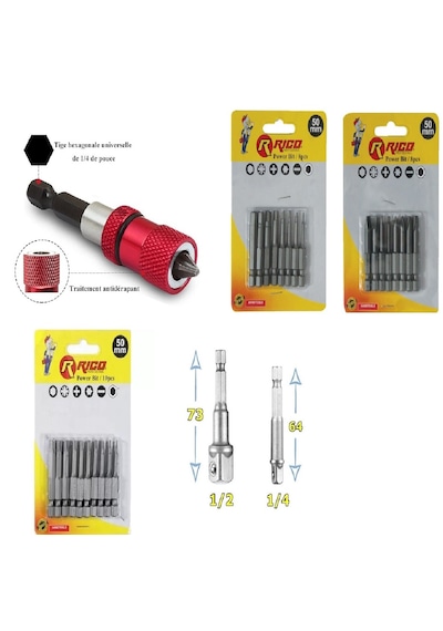 Rico Tornavida Ucu Torx Uç Allen Uç Matkap Bits Uç Seti Bits Tutucu Ucu