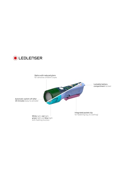 Led Lenser Kidbeam4 Green Çocuk El Feneri Çok Renkli