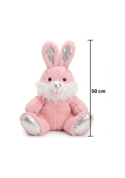 Pembe Peluş Tavşan 50 Cm Sevimli Ve Konforlu Uyku Yastığı Ve Sarılma Arkadaşı Dekoratif Oyuncak