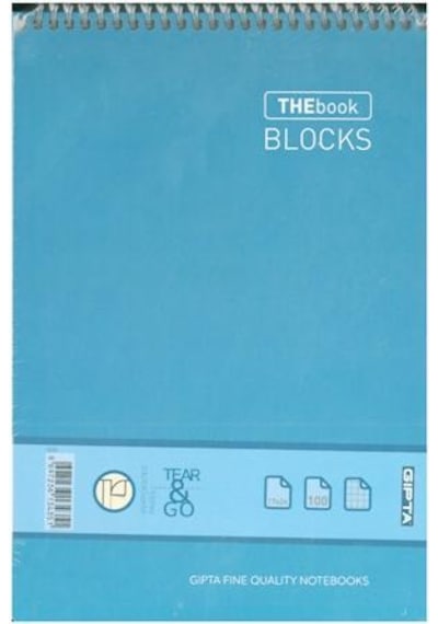Gıpta Thebook Blocks Spiralli Sert Kapak 17x24 100 Yaprak Bloknot Kareli Defter