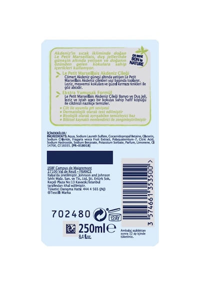 Le Petit Marseillais Akdeniz Çileği Banyo ve Duş Jeli 3 x 400 ML