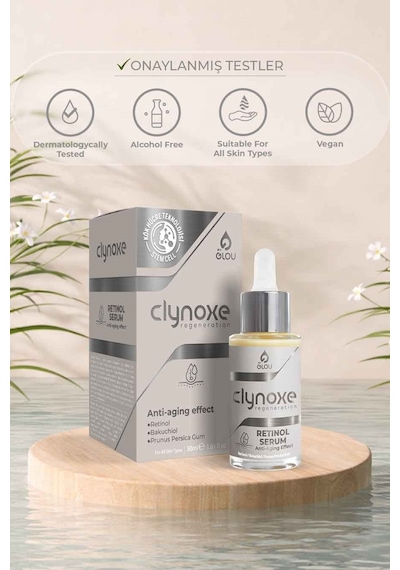 Clynoxe Retinol Serum, Gece Serumu, Vitamin A Serum, 30 Ml