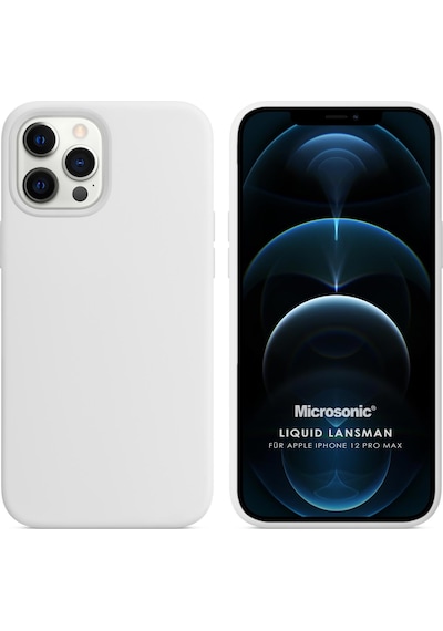 Microsonic Apple Uyumlu iPhone 12 Pro Max Kılıf Liquid Lansman Silikon