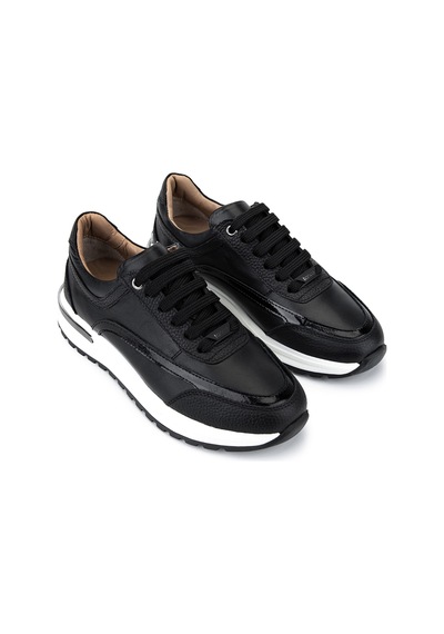 Tamer Tanca Kadın Hakiki Deri Siyah Sneakers & Spor Ayakkabı 1116 1868 Bn Ayk Y26 Syh/syh Yln Bsk