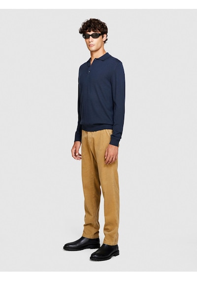 Sisley %100 Koton Slim Fit Fitilli Kadife Pantolon Erkek Bej T-shirt - 323a4sfrsf03d