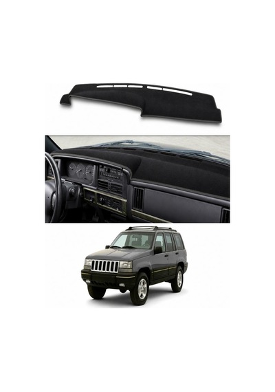 Jeep - Grand Cherokee 1992-1998 Uyumlu Torpido Koruma Kılıfı - Gri Şeritli