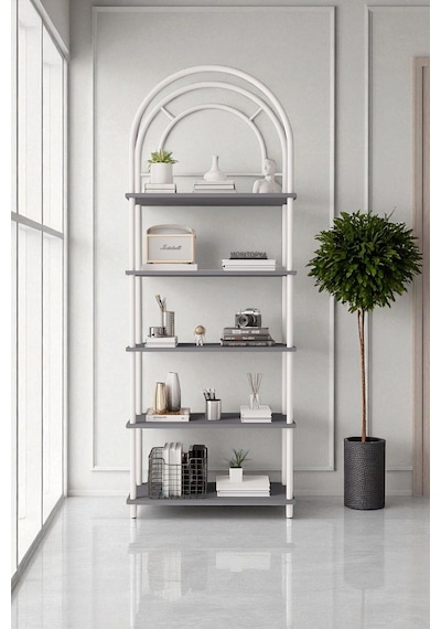 Çevir Kur Atlantik Çam Bohem Kitaplık Çok Amaçlı, 5 Raflı, Dekoratif Dolap 199x71x29 Cm Antrasit Çevir Kur Atlantik Çam Bohem Kitaplık Çok Amaçlı, 5 Raflı, Dekoratif Dolap 199x71x29 Cm Antrasit