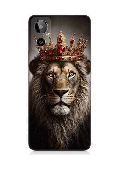 General Mobile Discovery Gm23 Se Uyumlu Taçlı Aslan 2 Desenli Silikon Kılıf
