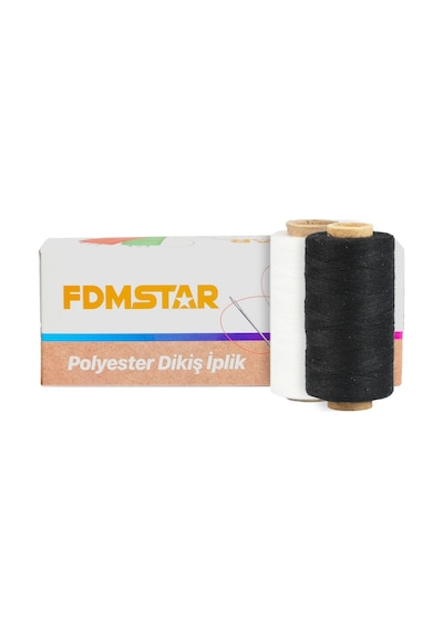 Fdmstar120 No Karışık Siyah-beyaz Renkli Dikiş İpliği 10 Lu - Küçük Boy 250-300m
