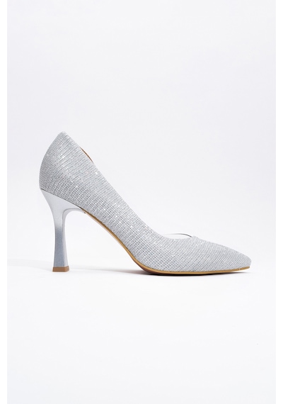 Luvishoes 653 Lame Simli Topuklu Kadın Ayakkabı Lame