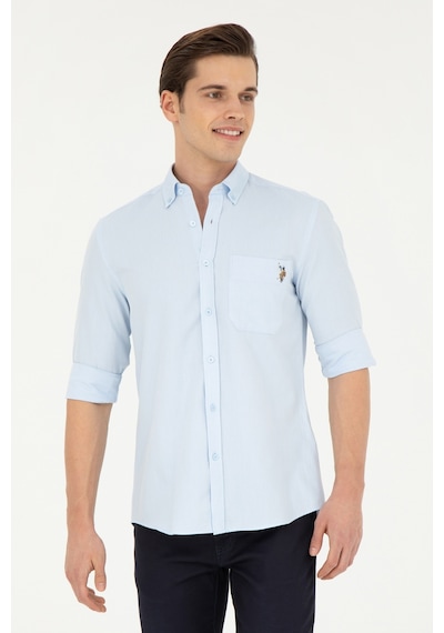 U.s. Polo Assn. Erkek Açık Mavi Gömlek Desenli 50283700-vr003 Açık Mavi