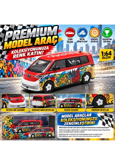 1/64 Volkswagen Id. Buzz Mizu Design Kırmızı
