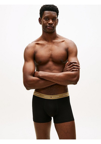 Tommy Hilfiger Um0um03890 3p Trunk Wb Erkek Boxer Siyah