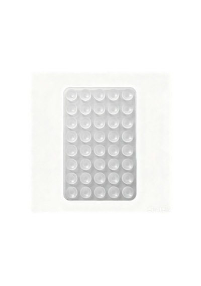 Lexroo Kare Öpücüklü Çift Taraflı Silikon Tutucu 5,50cm X 8cm - Şeffaf