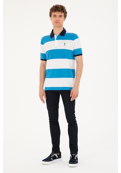 U.S. Polo Assn. Erkek Regular Fit Polo Yaka Saks Tişört 50288503-VR045