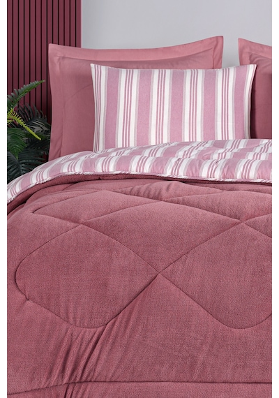 Comfort Set Yeni Nesil Wellsoft Yorganlı 2 Parça Tek Kişilik Soft Line Bordo Bordo