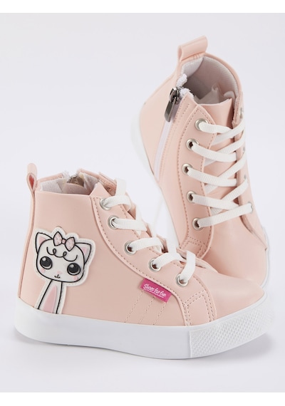 Denokids Kedicik Pembe Kız Sneakers Pembe