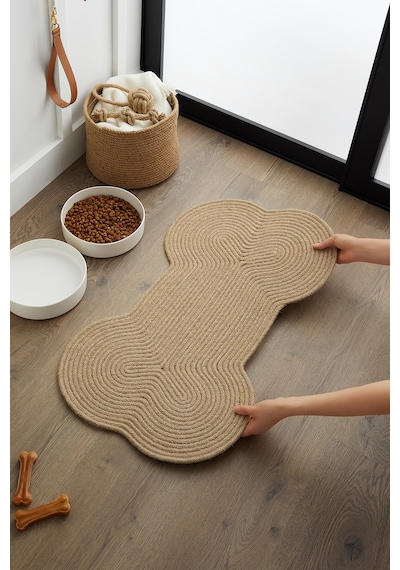 Ocean Home Textile Jüt Halat Çok Amaçlı Dekoratif İç Dış Kapı Önü Kemik Paspas73 x 43 CM