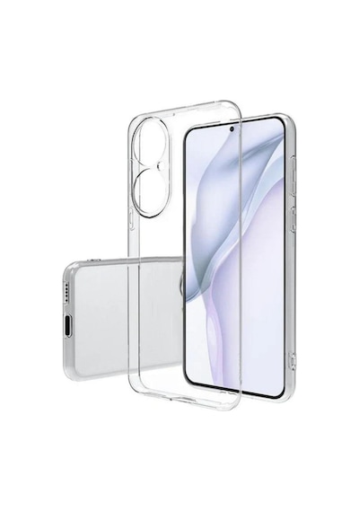 Huawei P50 Pro Uyumlu Şeffaf Silikon Kılıf - Kamera Korumalı Esnek Tam Koruma Kapak