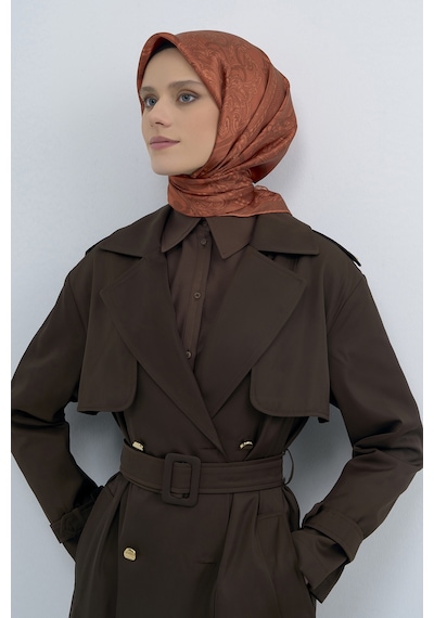 Armine Saf İpek Sura Eşarp-2026 İlkbahar-yaz- 953700d Kiremit