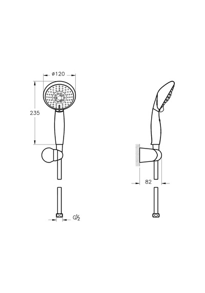Vitra Cozy A45681 5f El Duşu Takımı, Krom