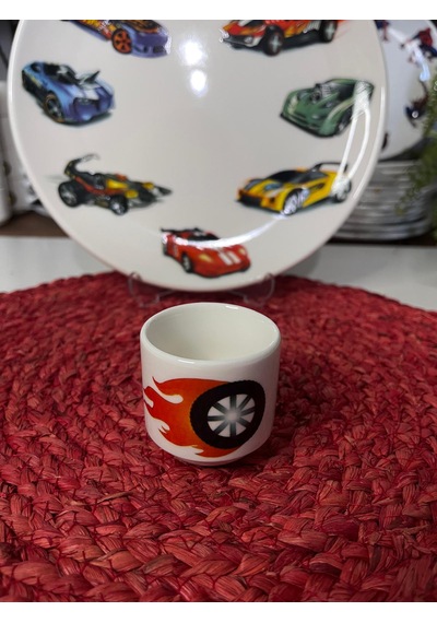 6 Parça Hotwheels Model Çocuk Bebek Yemek Takımı Beslenme Seti Renkli