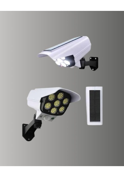 Pvc+pc Malzemeli 2'si 1 Arada Güvenlik Lambası Ayarlanabilir Başlık Ve Panel Açısı