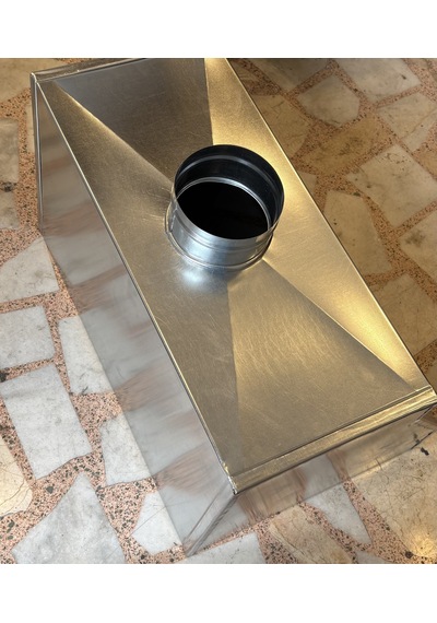 Renuzu Sac Davlumbaz Havalandırma Uzunluk 60 Genişlik 40 Yükseklik 37 Cm Çıkış Boğaz Ölçüsü 13 Cm Galvaniz