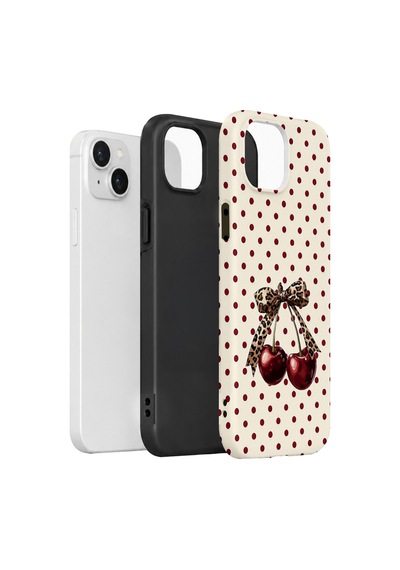 Velvoria Valestra Wild Cherry Bow Apple iPhone Uyumlu 15 Darbe Korumalı Kılıf Valestra Select - Wild Cherry Bow