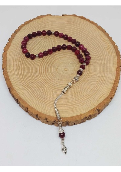 Lal Granat Garnet Taşı Tesbih 33lük 6mm 42235 Çok Renkli